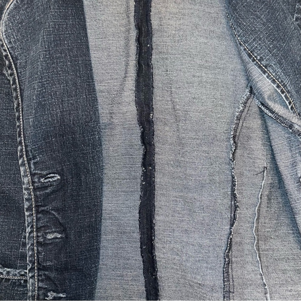 Live A Little Women's Size Small Vintage Dark Wash Blue Denim Jacket - Picture 9 of 11